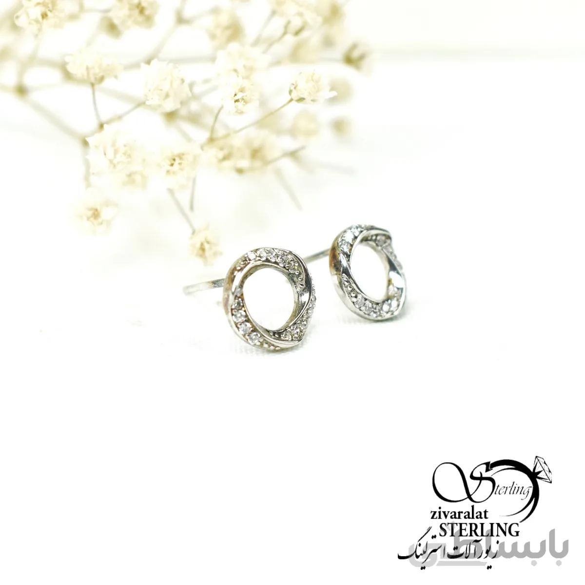 گوشواره میخی نقره کد 6234