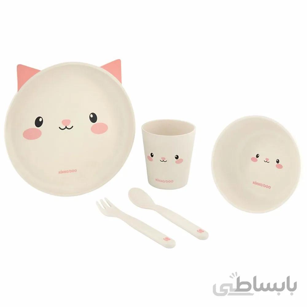 ظرف غذا بامبو کیکابو طرح گربه kikkaboo
