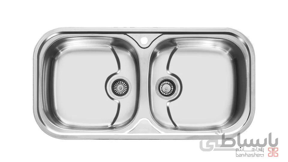 سینک ظرفشویی توکار اخوان ا Akhavan Double Bowl Sink 110