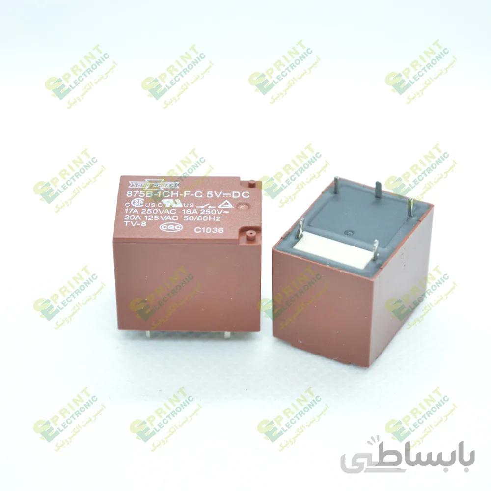 رله 5 ولت پایه میلون 5 پایه 16 آمپر 875B-1CH-F-C