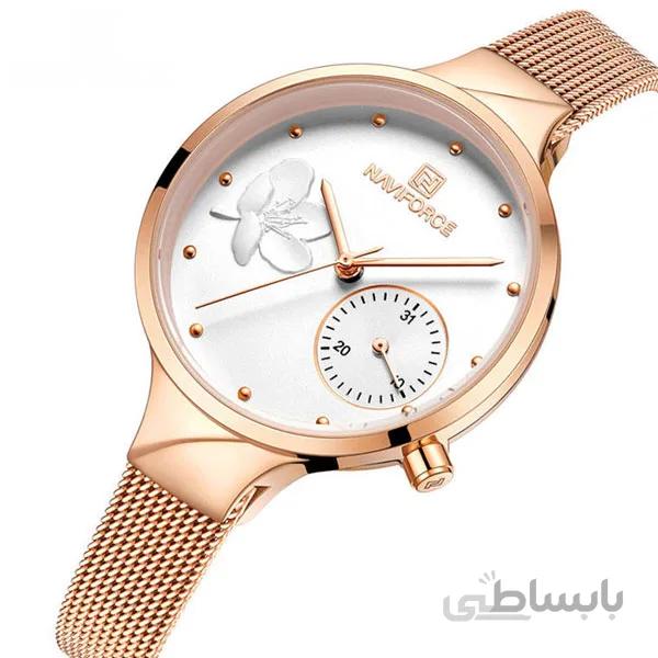 ساعت مچی زنانه نیوی فورس مدل NAVIFORCE NF5001 RG/W/RG
