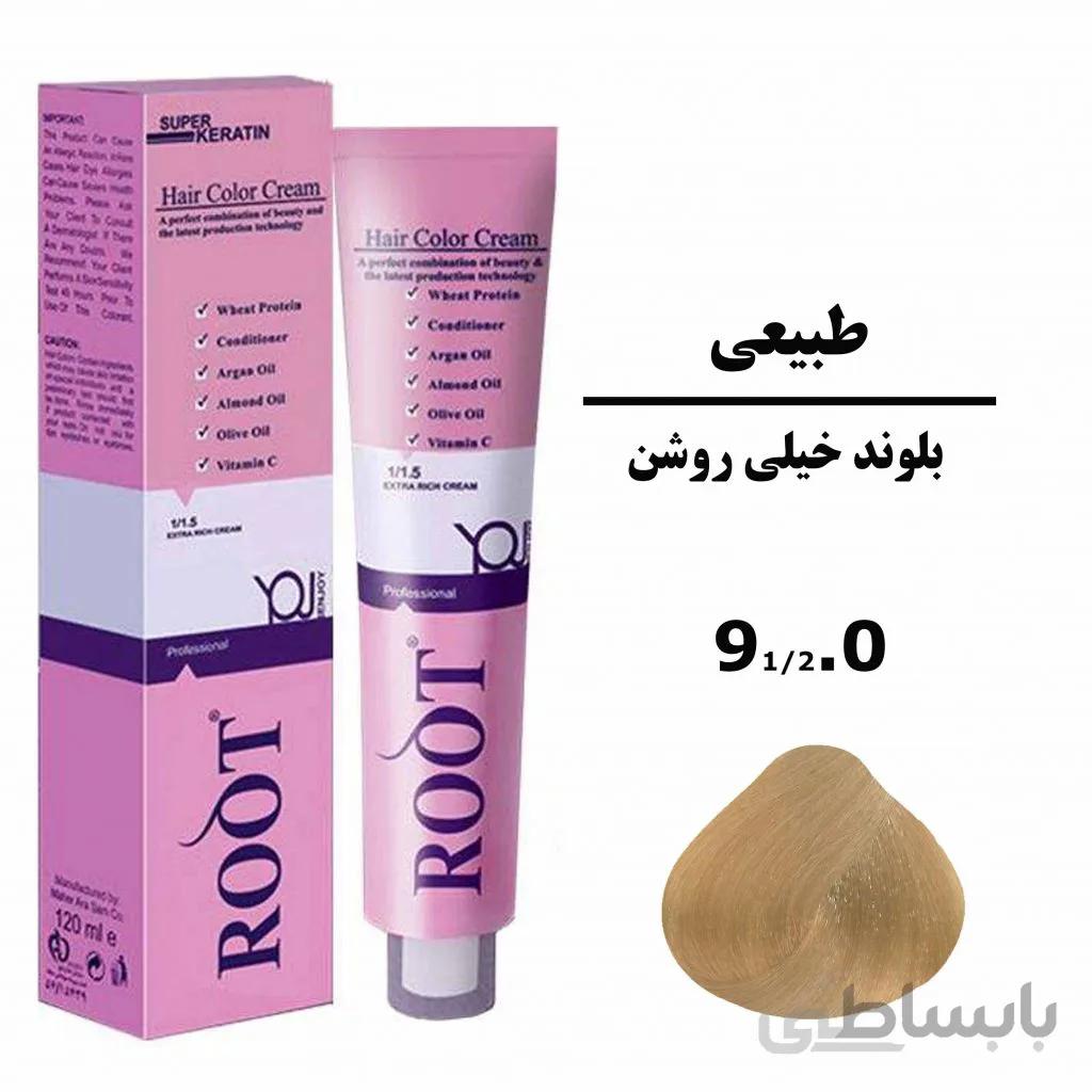 رنگ موی بلوند خیلی روشن روت ROOT سری طبیعی شماره 91/2.0 حجم 120 میلی لیتر