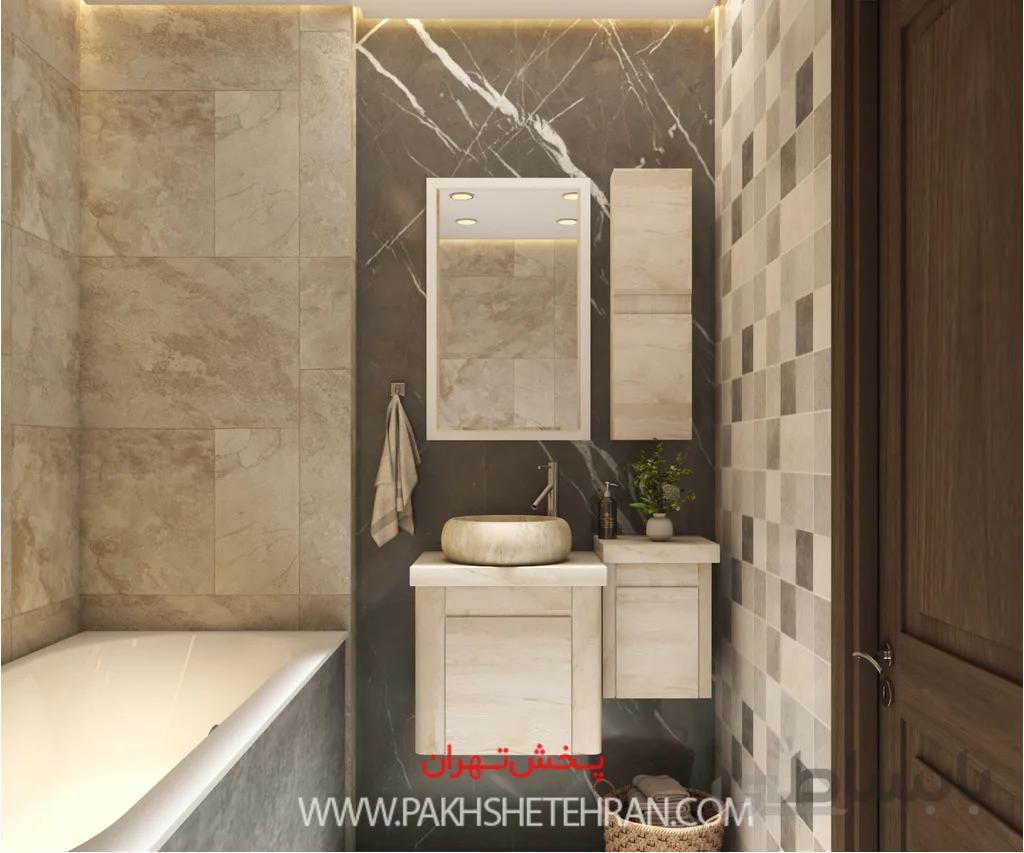 روشویی کابینت دار تورینو کرم ا روشویی کابینت دار تورینو کرم