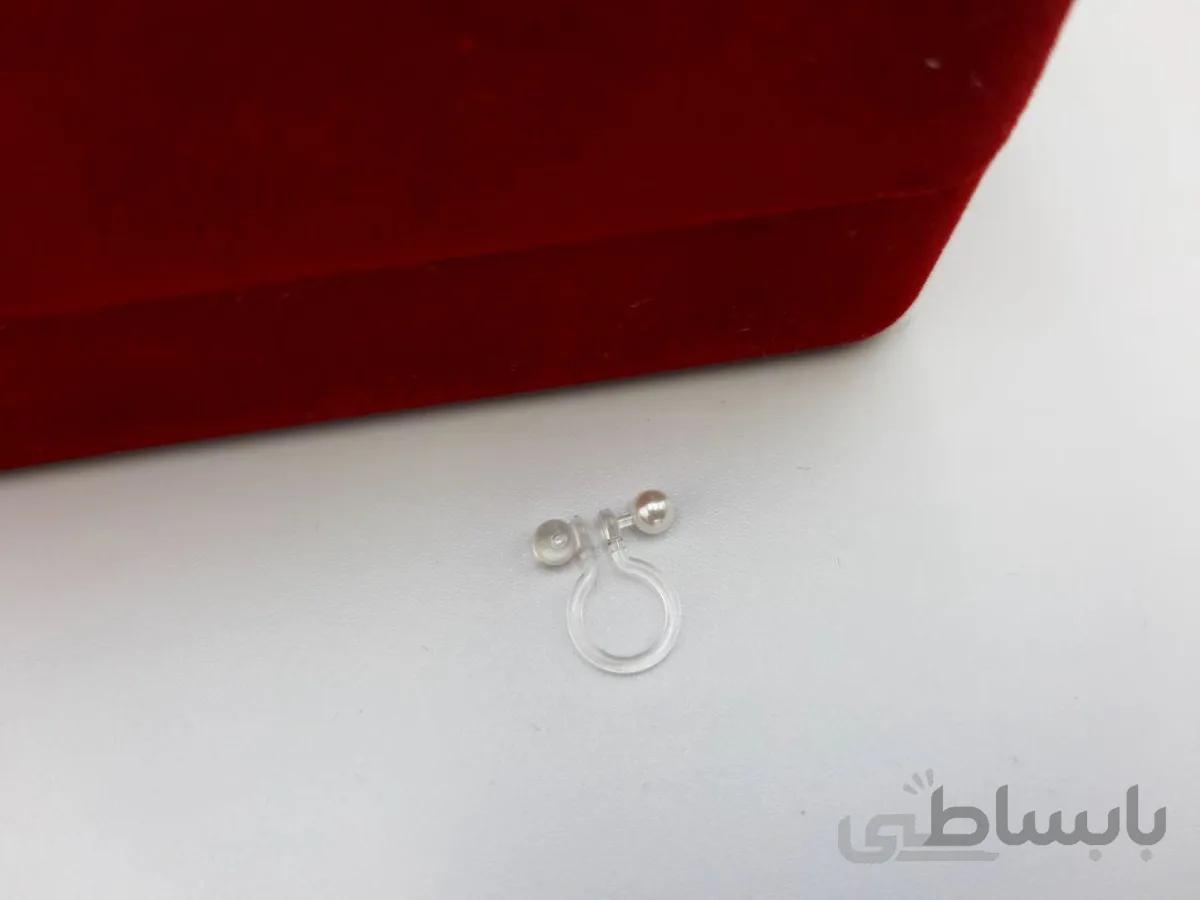 پیرسینگ بینی پلاستیکی مرواریددار فیک