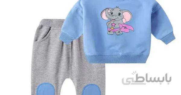 ست بلوز و شلوار طرح فیل بنفش