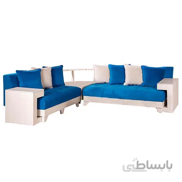 مبل راحتی 5 نفره چشمه نور کد MA201/5-WT-BL آبی