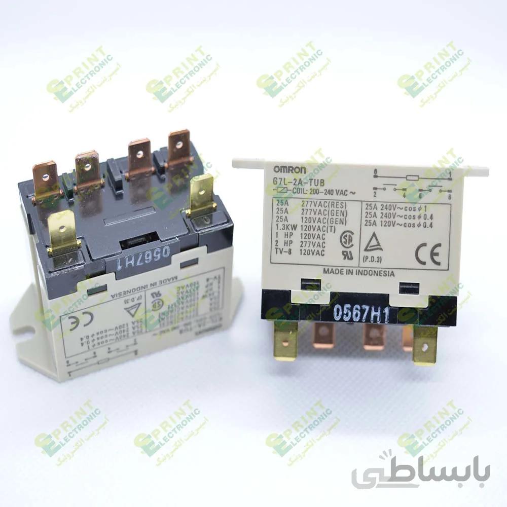 رله 220 ولت کولری 6 پایه 25 آمپر Omron G7L-2A-TUB-220 AC