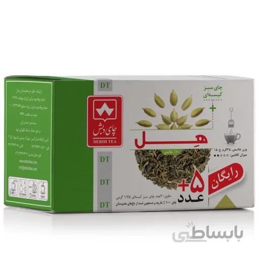 چای سبز کیسه ای هل چای دبش بسته 25 عددی