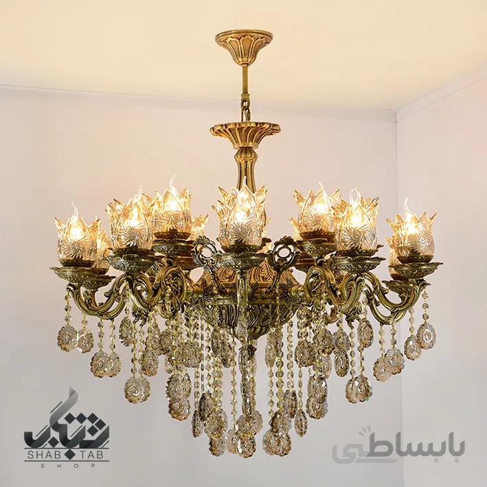 لوستر آویز 10 شاخه 20 شعله کد 3559