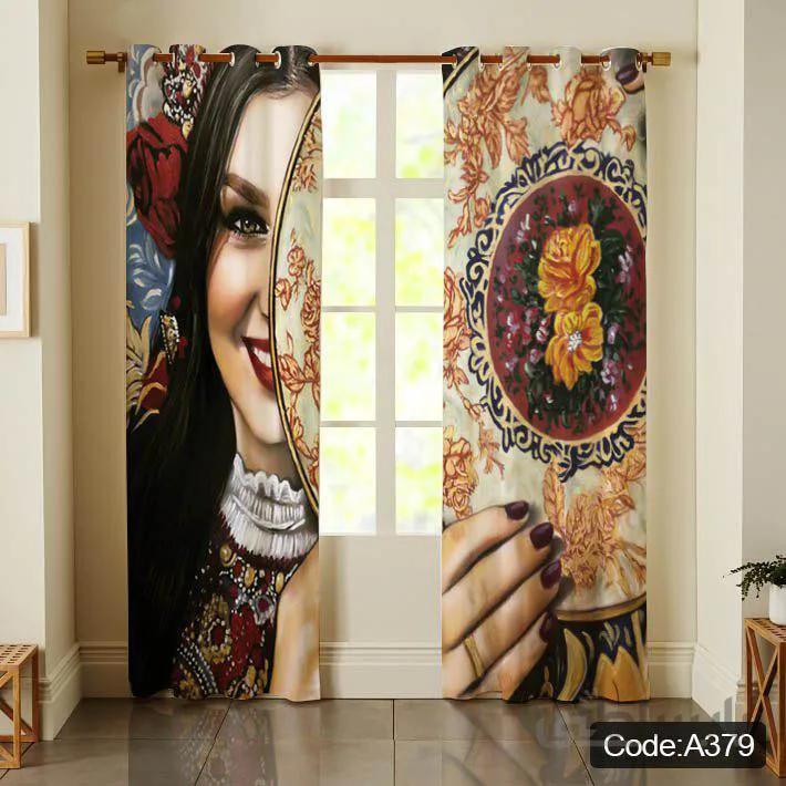 پرده پانچی چاپی کد A379