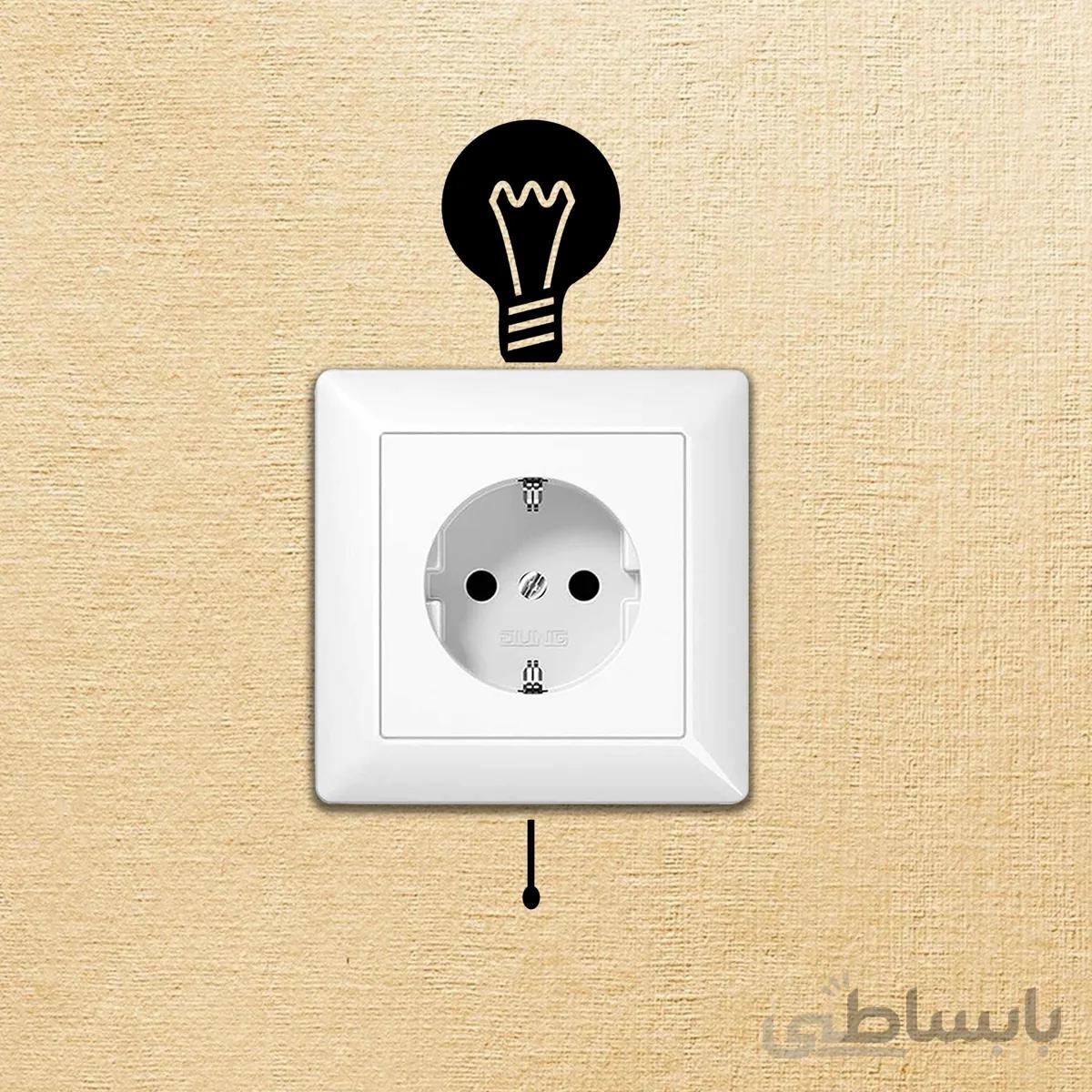 اشکال دکوراتیو کلید و پریز فروشگاه آژنگ طرح چراغ کد AD-S-592