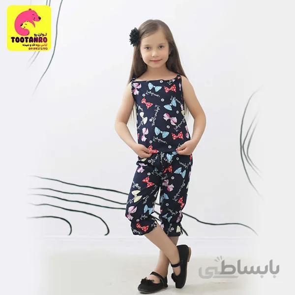 تاپ شلوارک نخی دخترانه گیفت | لباس تابستونی بچه