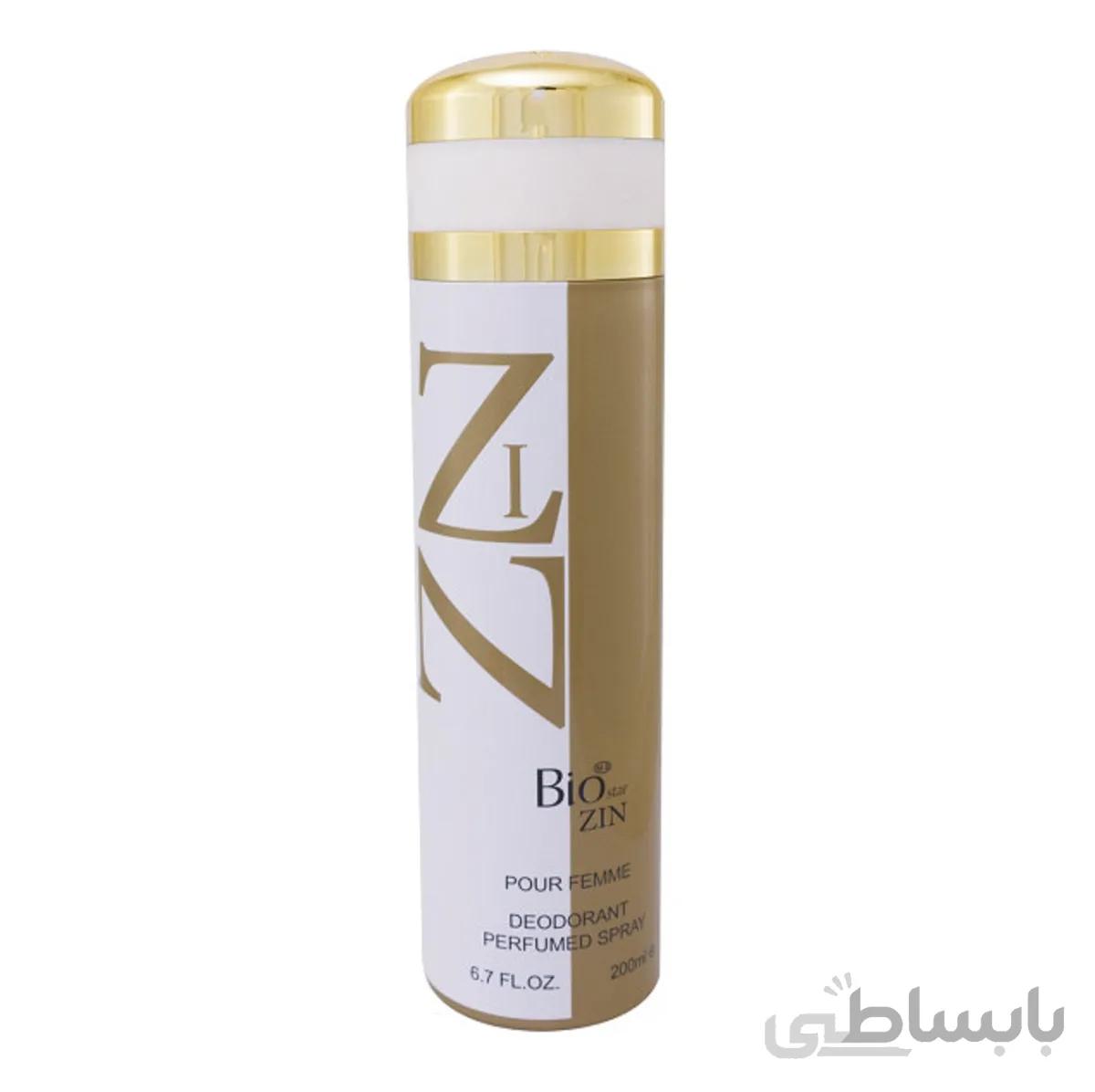 اسپری بدن زنانه بیو استار مدل Zin