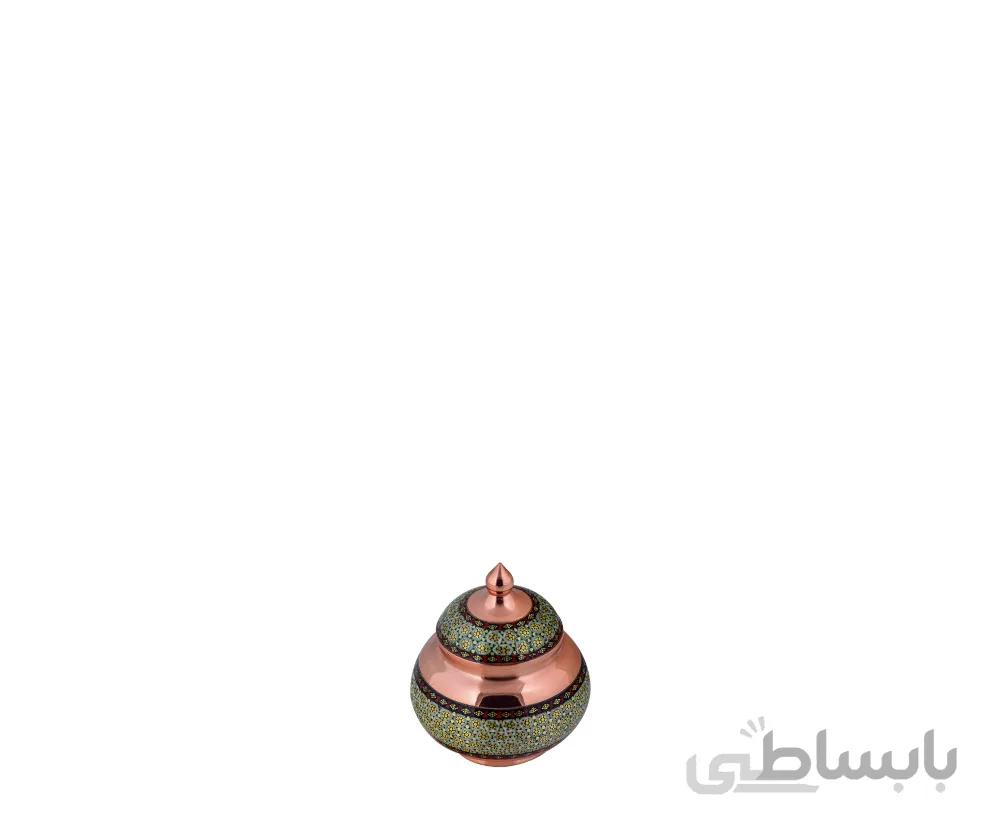 قندان کوچک مس و خاتم