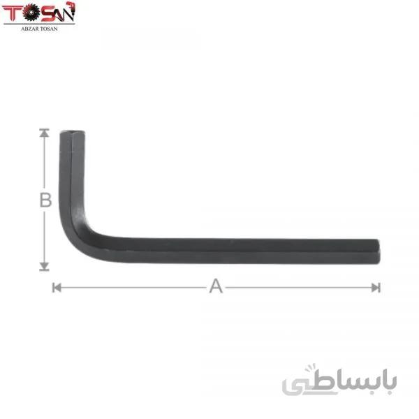 آچار آلن شش پر کوتاه سایز 4 T726-4