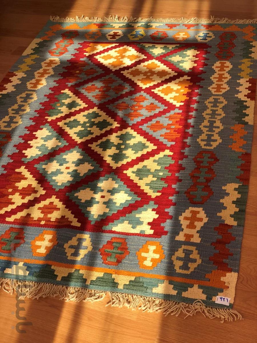 گلیم دو رو دستبافت رج CODE 221 H ا Persian handmade kilim