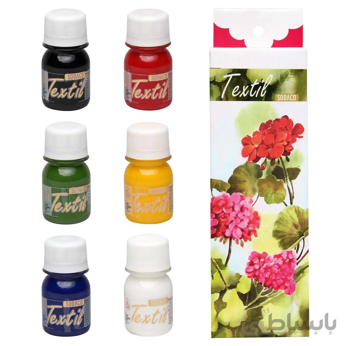 رنگ پارچه سوداکو مدل Opaque بسته 6 رنگ