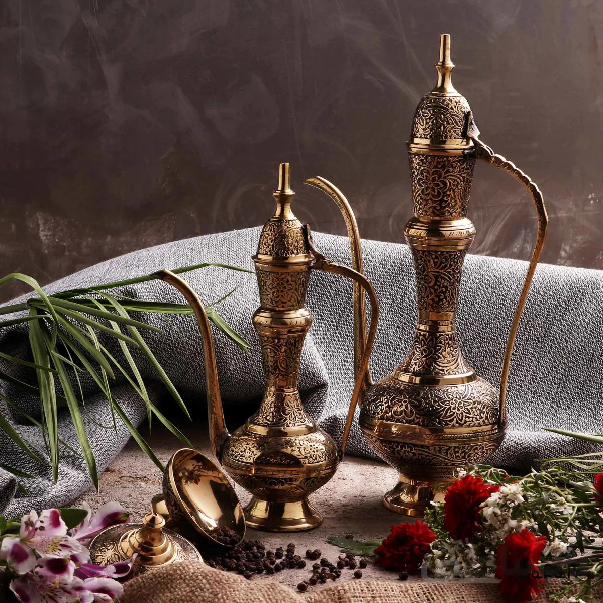 ست پذیرایی برنجی طلایی کد 066
