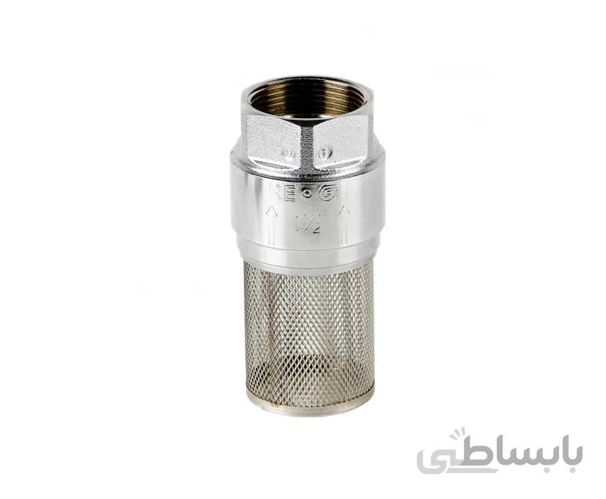 شیر یکطرفه برنجی کرومی فیلتر دار خنبره 1/2 اینچ مدل 04 3141