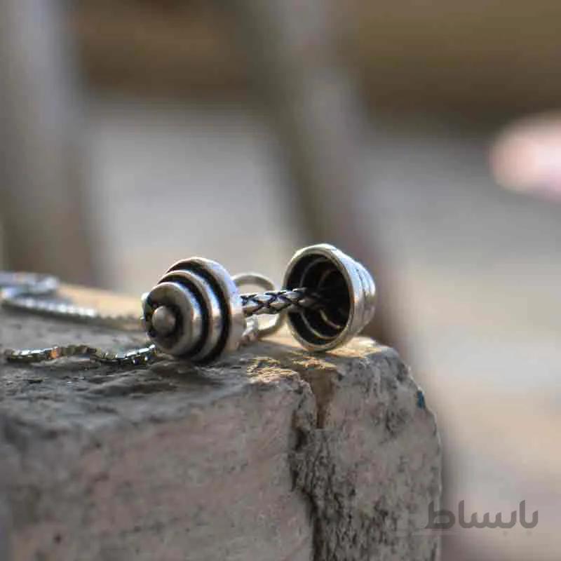 گردنبند طرح وزنه نقره d925