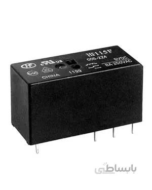 رله 12 ولت 8 آمپر 8 پین دو کنتاکت برند HONGFA | مدل HF115F/012-2ZS4BF