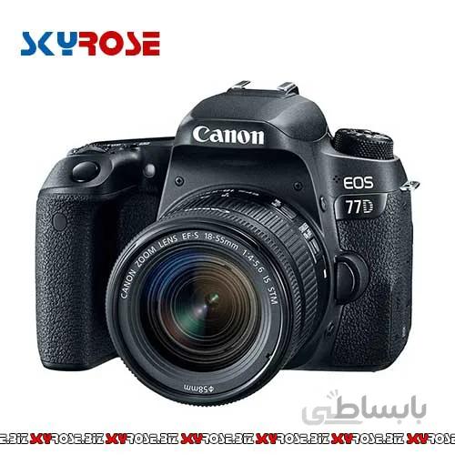 دوربین دیجیتال Canon DSLR EOS 77D + لنز ۱۸-۵۵ میلی متر F/3.5 IS STM ا Canon DSLR EOS 77D Digital Camera + 18-55mm F/3.5 IS STM Lens