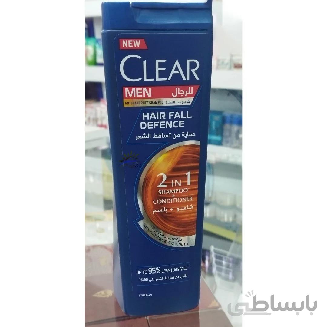 شامپو کلیر اماراتی اصل مردانه CLEAR ضد شوره و ضد ریزش تخصصی درجه یک عربی 400 میل دوکاره Hair Fall Defence