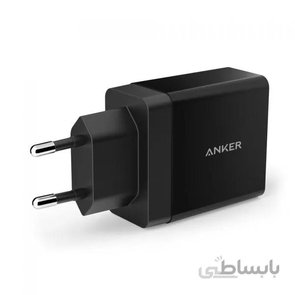 شارژر دیواری انکر مدل Wall Charger 2 Port A2021 24W ا Anker Wall Charger 2 Port A2021 24W