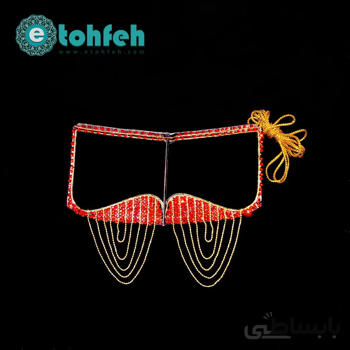 برقع ریسه ای نگینی قرمز