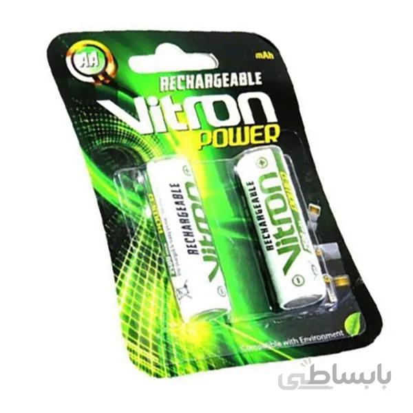 باتری نیم قلم شارژی 2تایی 900MAH Vitron