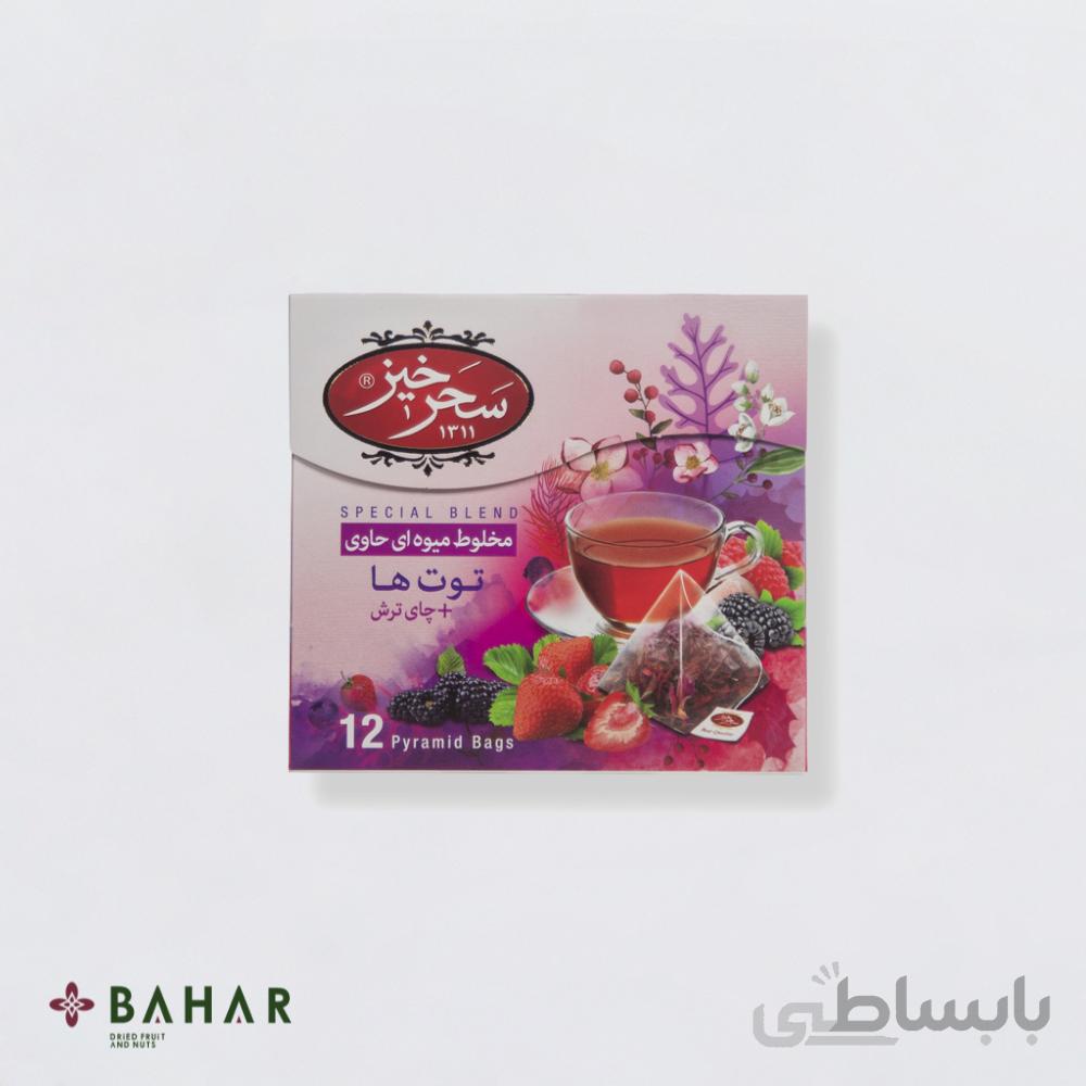 دمنوش توتها و چای ترش