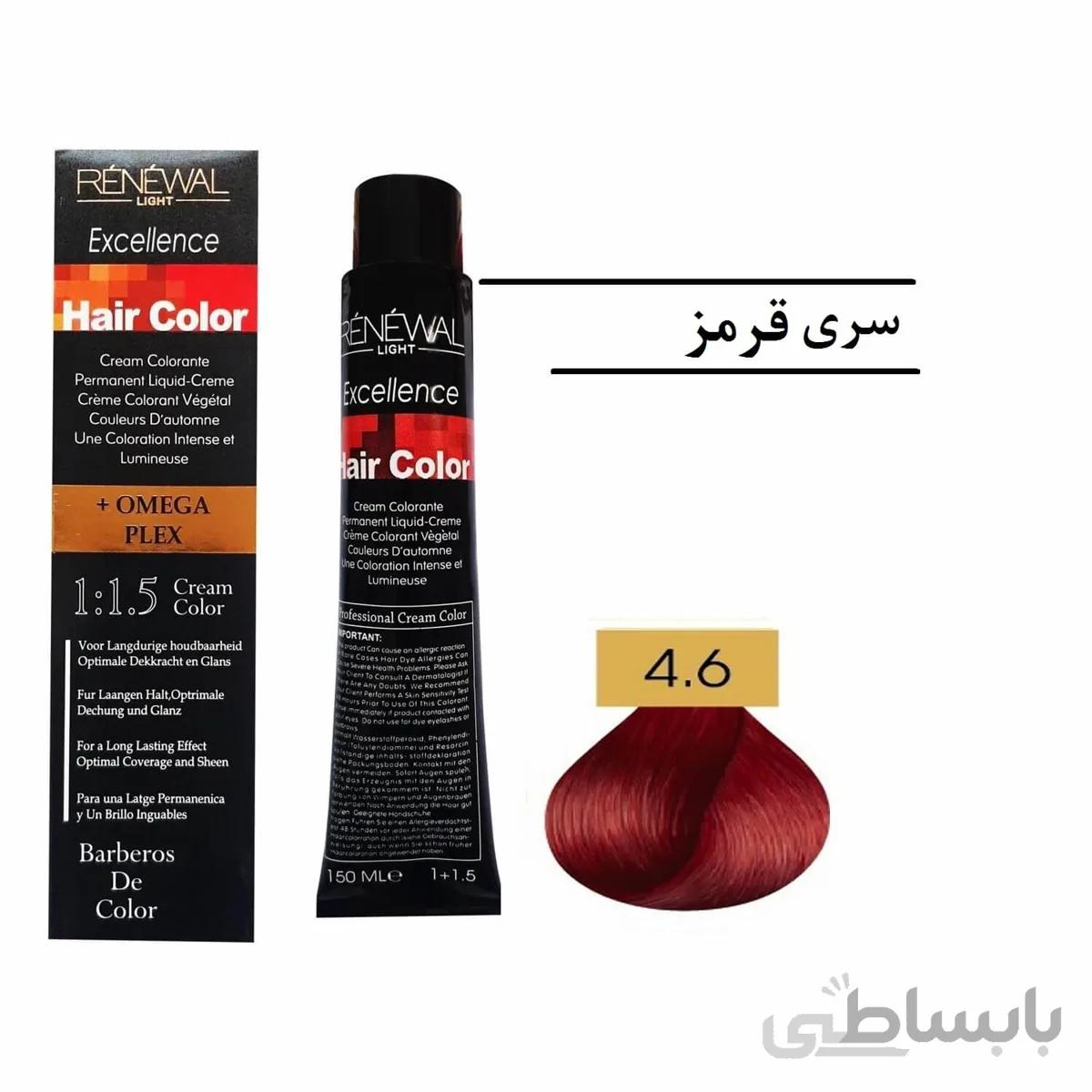 رنگ مو رنوال 4.6 قرمز گیلاسی