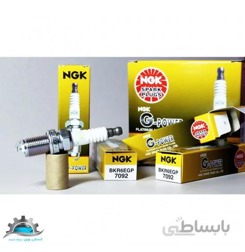 شمع پایه کوتاه پلاتینیوم سوزنی حرارتی 6 مدل BKR6EGP ان جی کی NGK (دست 4 عددی)