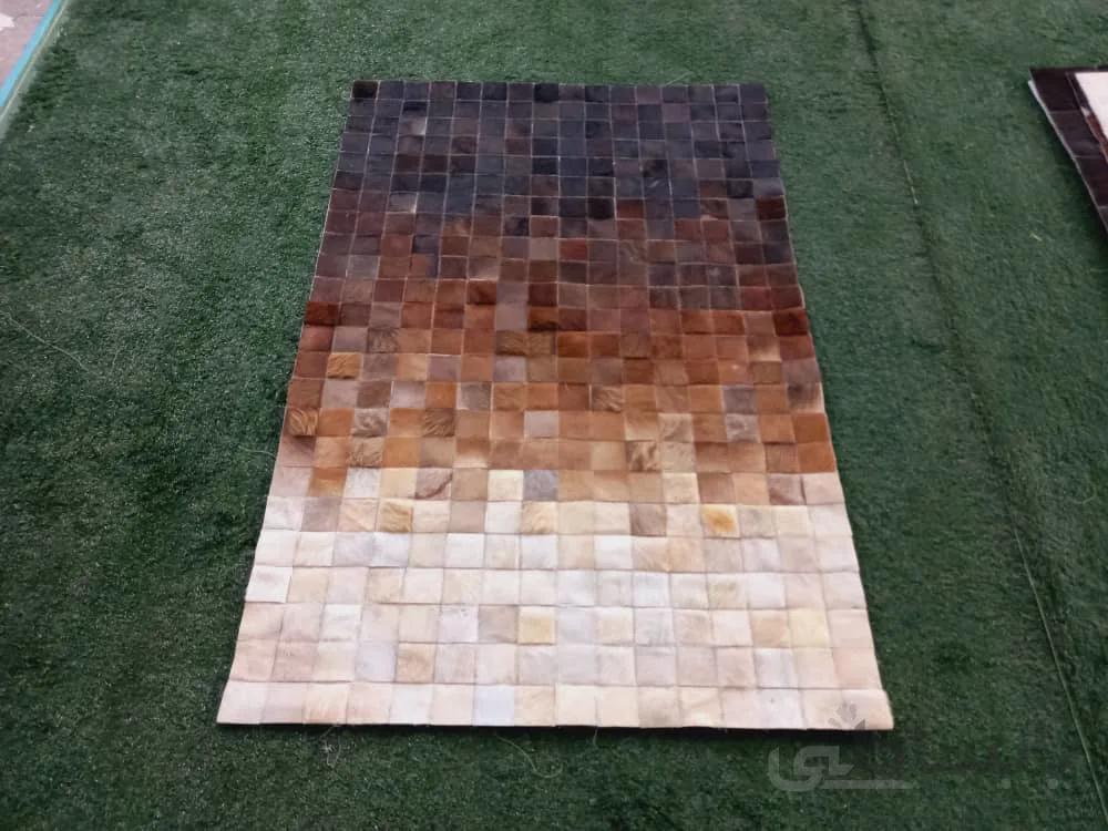 فرش کلاژ پوست طبیعی گاو ا cow skin