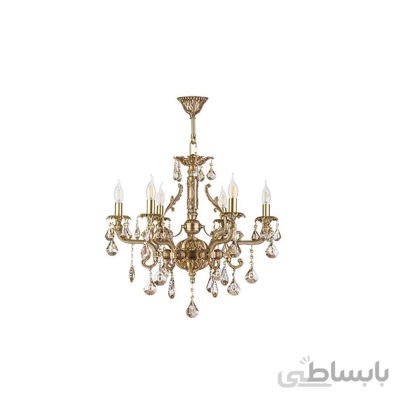لوستر چشمه نور 6 شعله کد C2918/6 ا Cheshmeh Noor C2918/6 Six Flames Chandelier