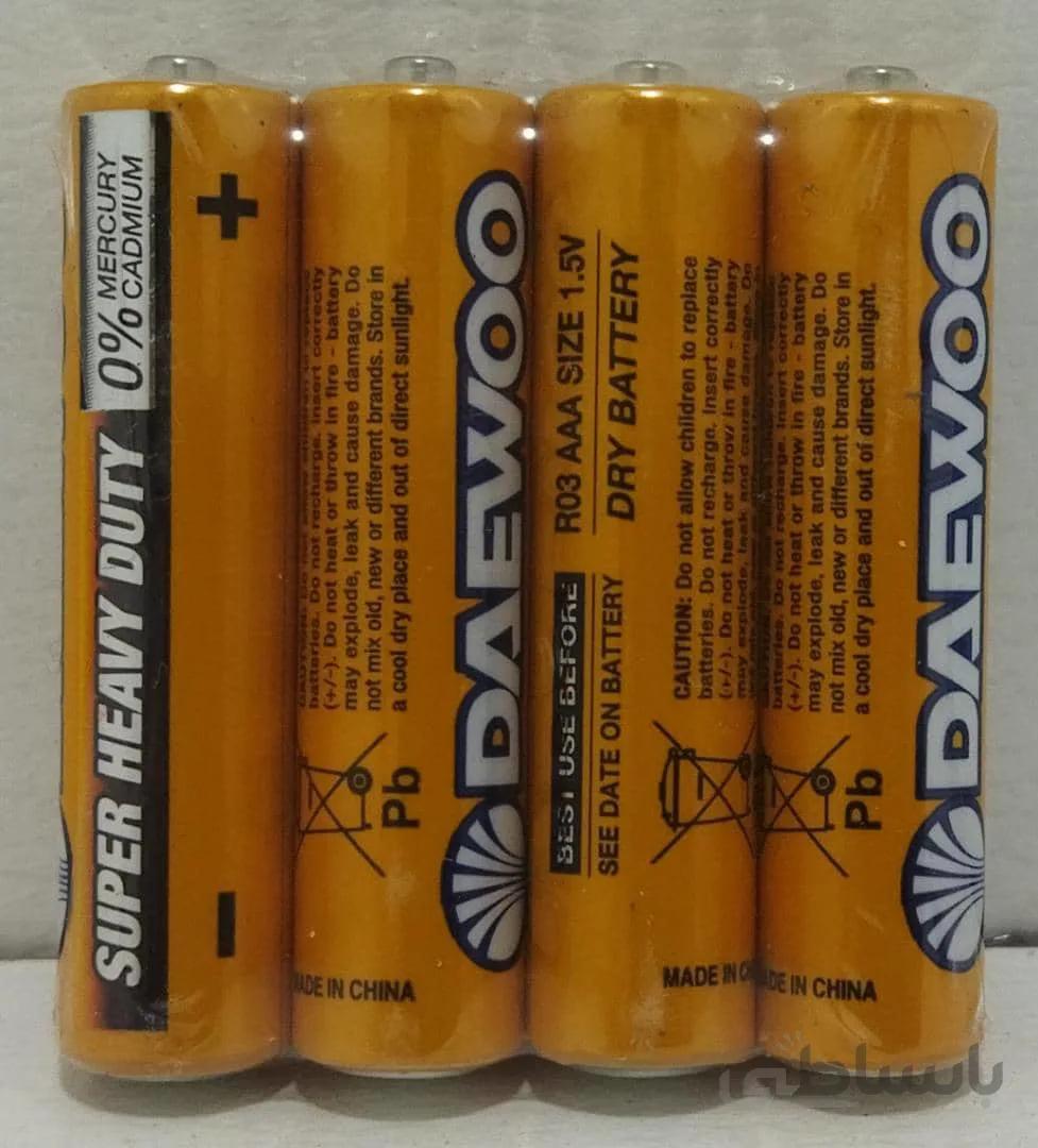 باتری نیم قلمی daewoo مدل Super Heavy Dutyبسته ۴ عددی