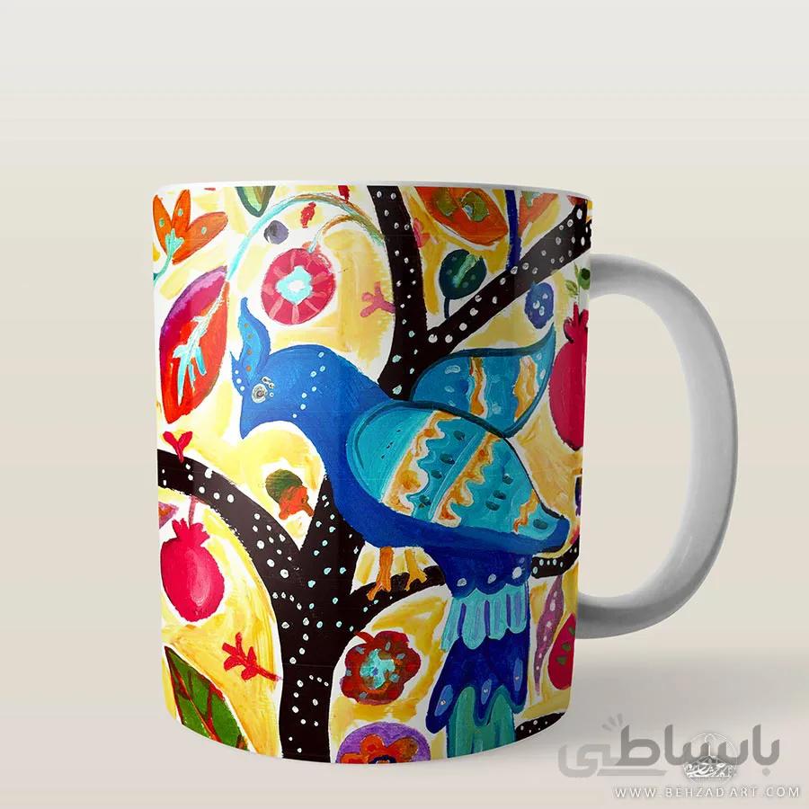 ماگ سرامیکی طرح درخت زندگی