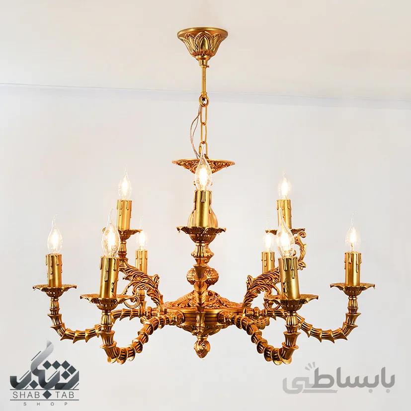 لوستر 9 شعله نورسازان ترکیبی مدل آرشام کد 727