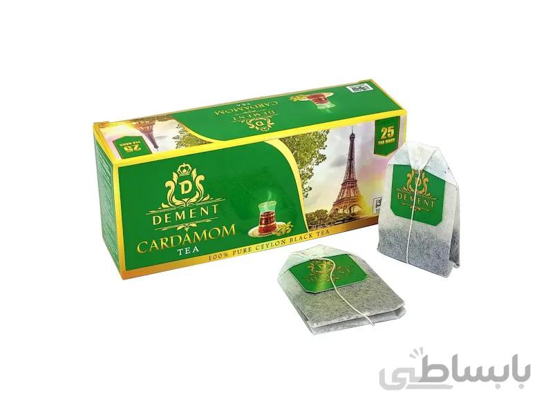 چای سیاه هل دار کیسه ای دمنت بسته 25 عددی