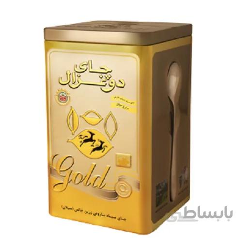 چای باروتی 400 گرمی گلد قوطی دوغزال