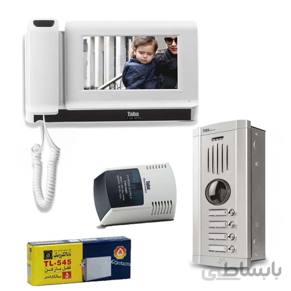 پکیج کامل ایفون تصویری مانیتور 7 اینچ مدل 1070 و پنل سهند تابا الکترونیک