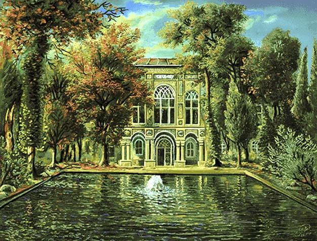 مصالح آماده بافت تابلوفرش خانه قدیمی - 1648