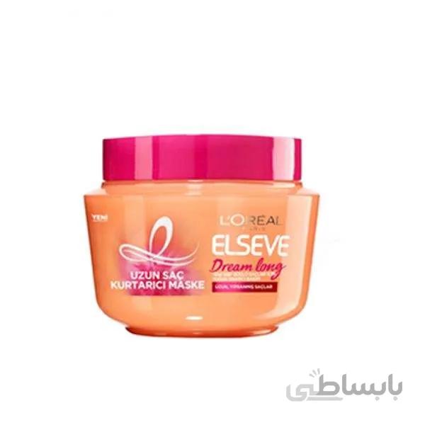 ماسک مو کراتینه لورآل حاوی روغن کرچک برای موهای آسیب دیده و بلند 300 میل ا oreal Elseve Dream Long Mask 300ml کد 365587