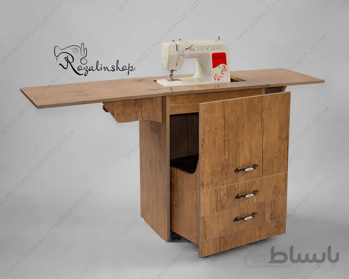 میز چرخ خیاطی آسانسوری سردوز دار ا میز چرخ خیاطی آسانسوری سردوز دار