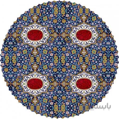 رومیزی مخمل گرد فرش وکتور