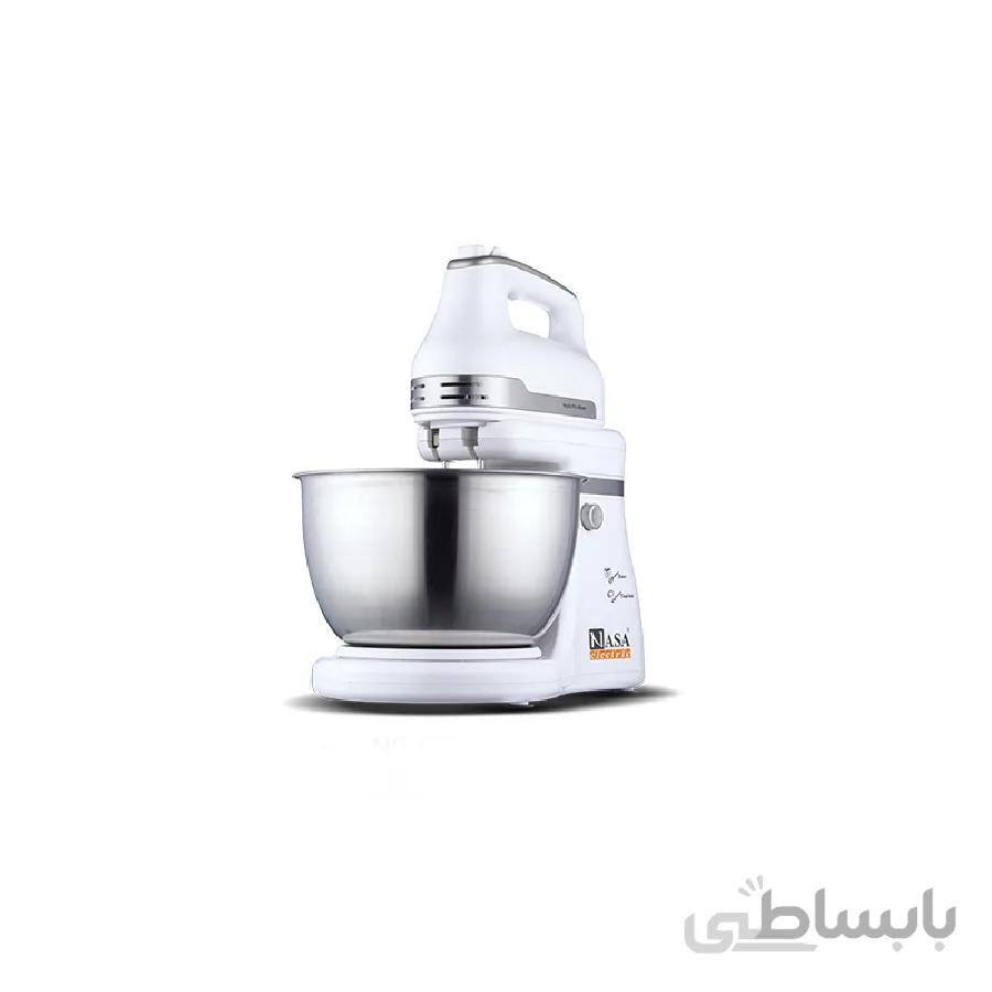 همزن کاسه دار ناساالکتریک مدل 972w استیل سفید