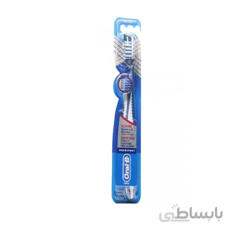 مسواک اورال-بی سری Pro Expert مدل All In One با برس متوسط ا Oral-B Pro Expert Extra All In One Medium Tooth Brush