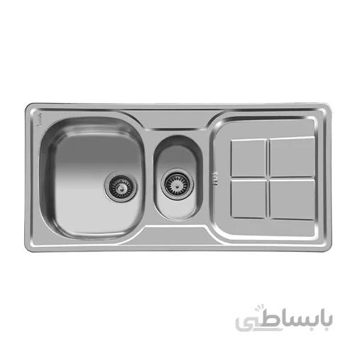 سینک ظرفشویی توکار اخوان ا Akhavan Double Bowl Sink 158