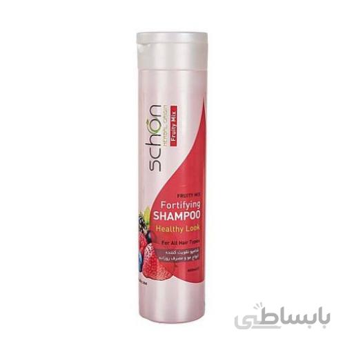 شامپو تقویت موی سر شون با عصاره میوه ای مناسب انواع مو 400 میل ا Schon Fruiti Mix Conditioner For Dry And Damaged Hair 400ml