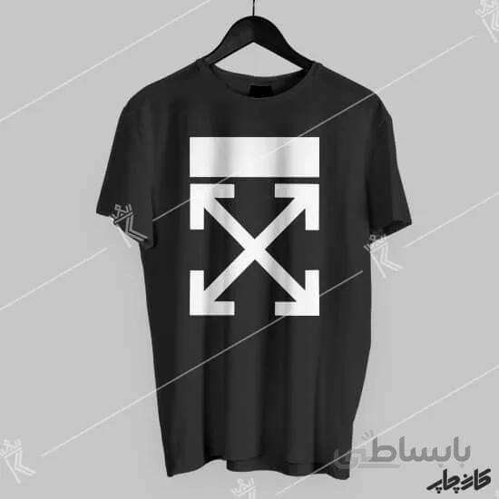 تیشرت نخ پنبه مشکی OFF White 1
